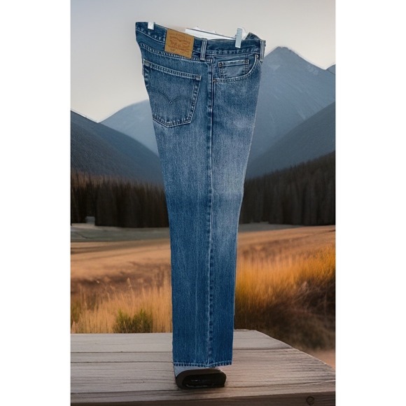 Levi's Other - Levis 505 Jeans Mens 32x32 Blue Medium Wash Regular Fit Straight Denim Pants